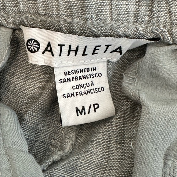 Athleta Retreat Linen Wide Leg Pant Size Medium Petite NWT - Picture 5 of 5